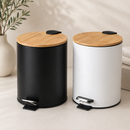 Lixeira com Pedal e Tampa Bambu