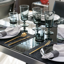 24 Peças Talheres Dourado de Aço Inox Garfo Colher Faca Colher De Mesa TINNY YOU