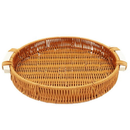 Bandeja de Armazenamento de Rattan Tecida À Mão REDONDA De Vime Promoção