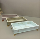 Bandeja Vidro P 20x10 Efeito Mármore Bandeja Decorativa Organizadora