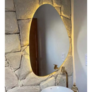 Espelho Orgânico com LED À PILHA ou FONTE Decorativo
